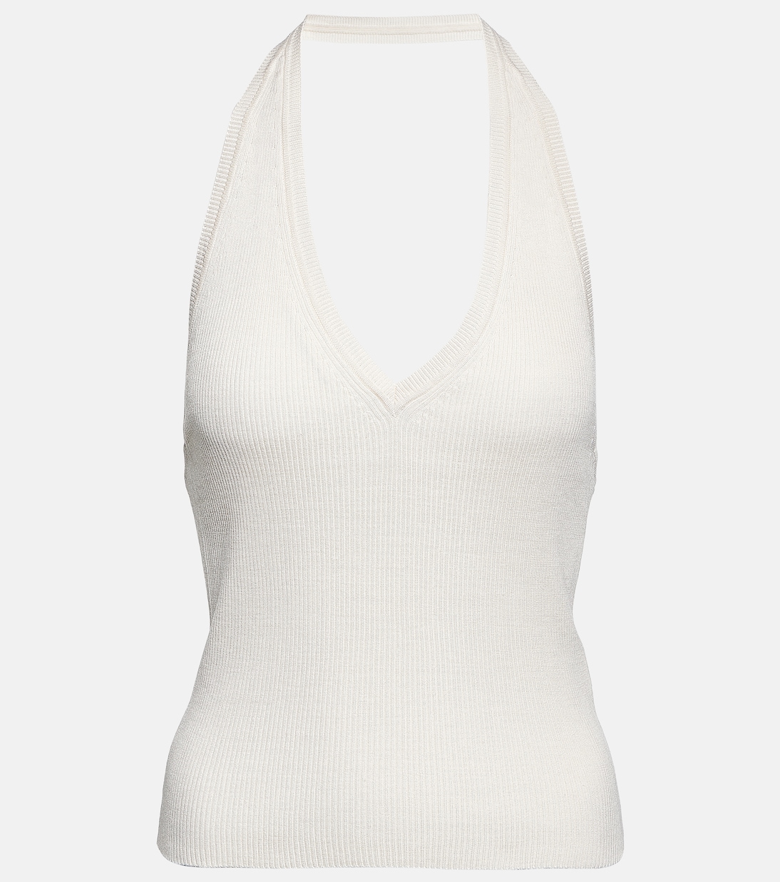 Top Ivey de seda con cuello halter | Nili Lotan