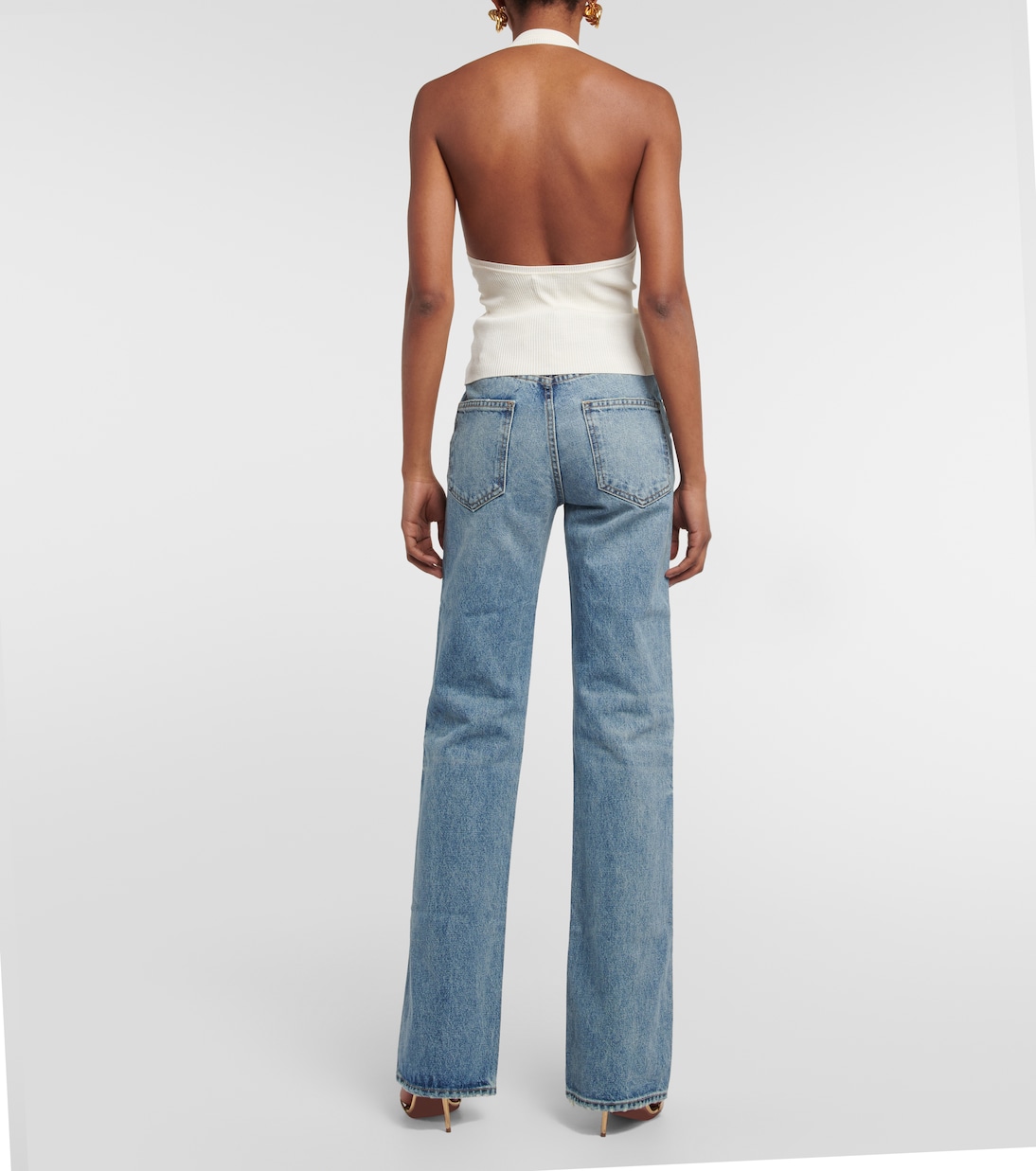 Top Ivey de seda con cuello halter | Nili Lotan