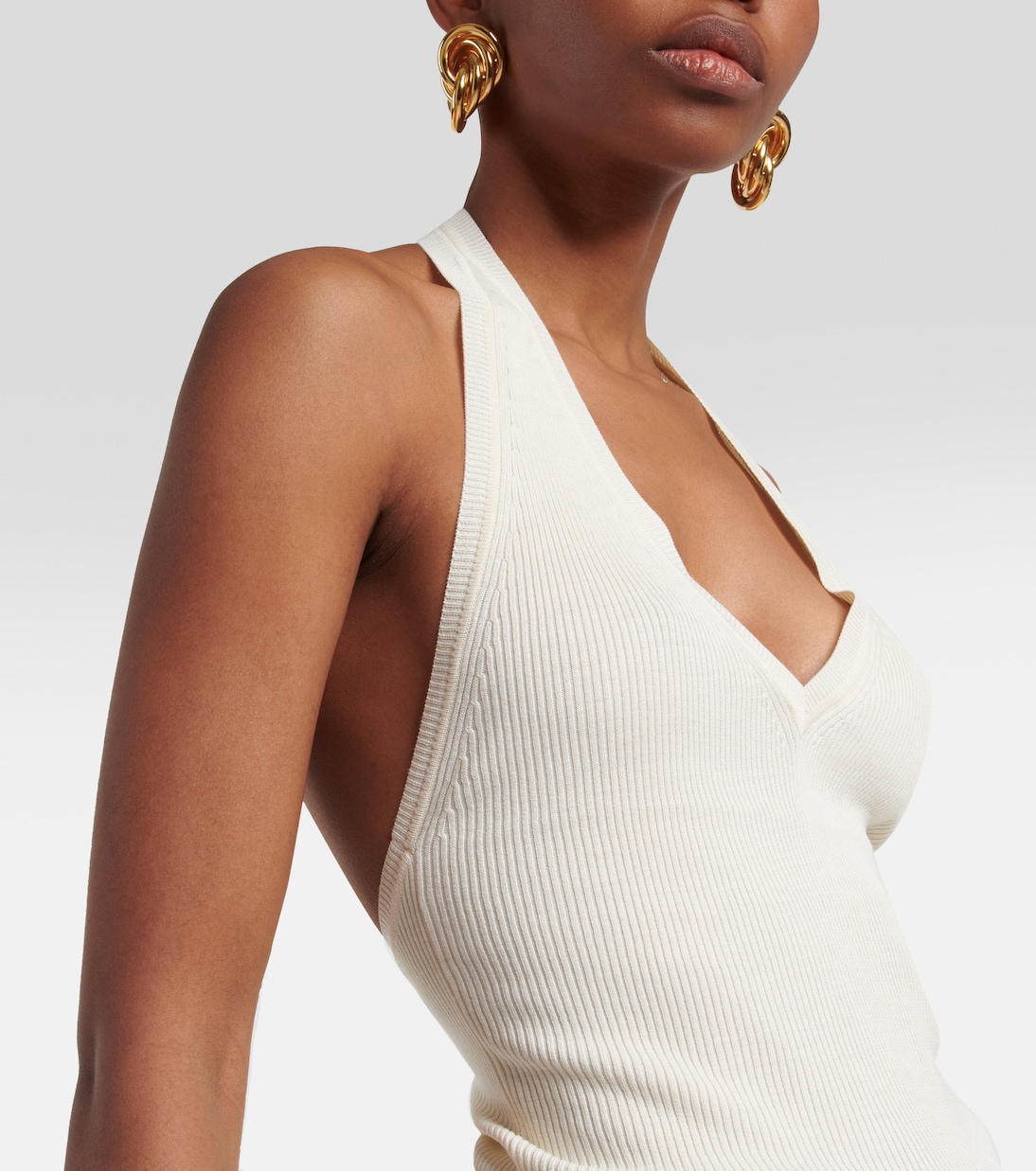 Top Ivey de seda con cuello halter | Nili Lotan