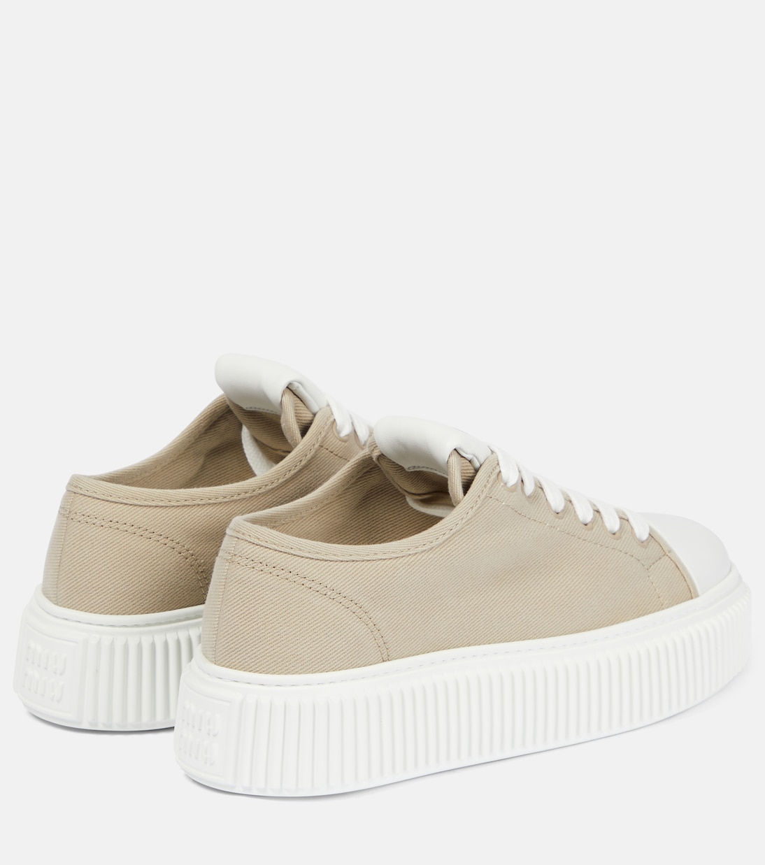 Sneakers in canvas di cotone | Miu Miu