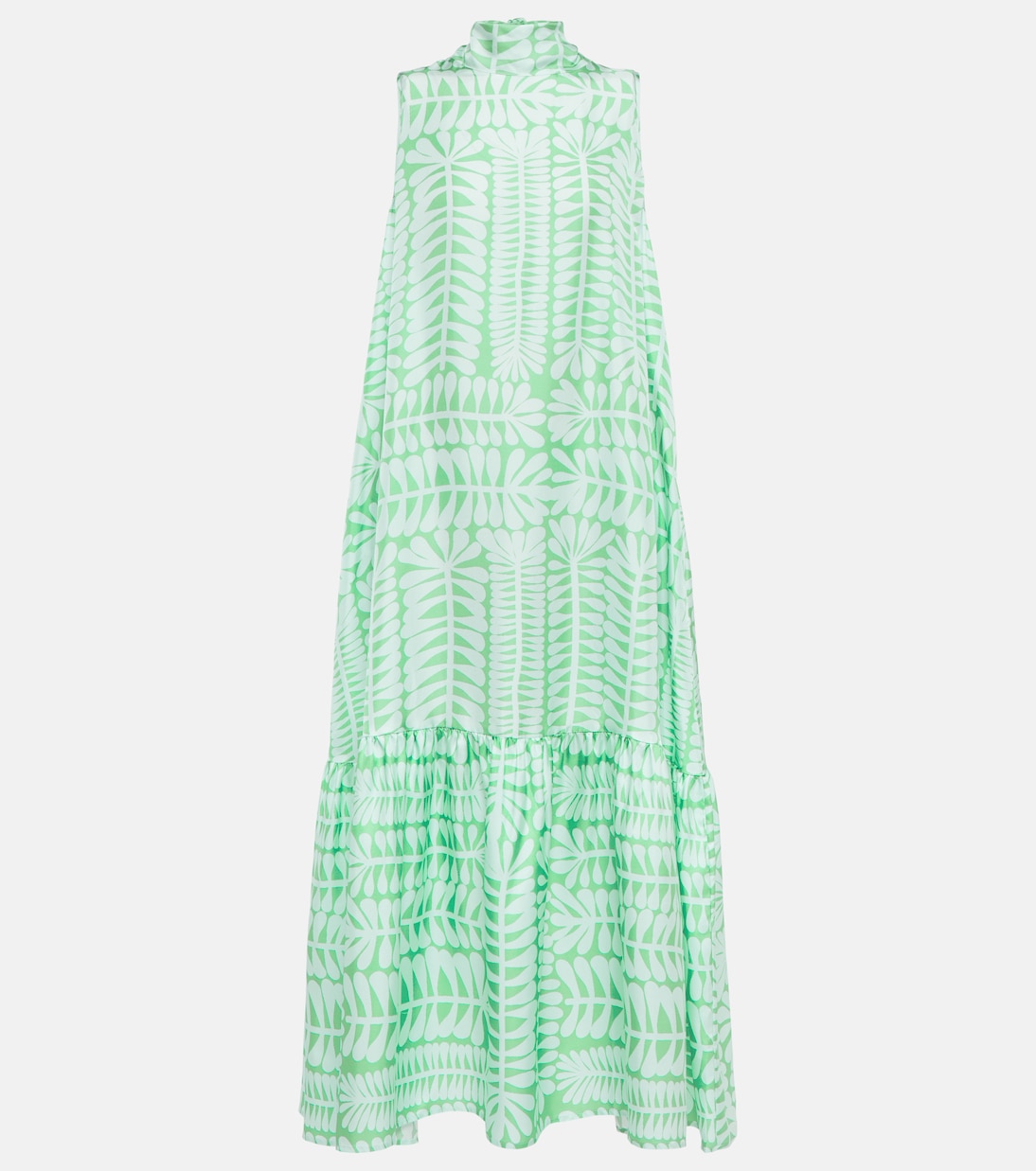 Vestido largo Oslo en sarga de seda | Asceno
