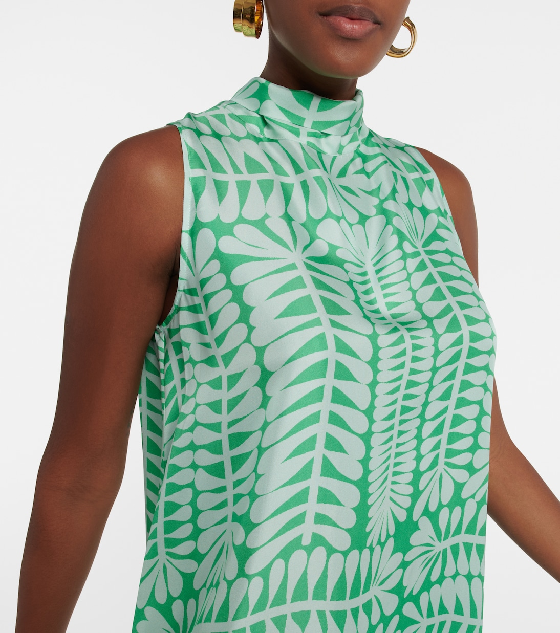 Vestido largo Oslo en sarga de seda | Asceno