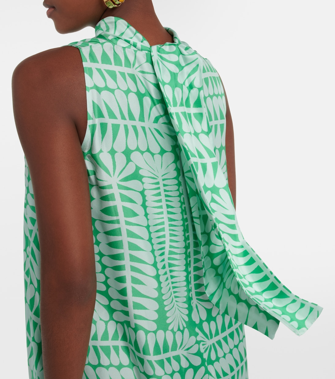 Vestido largo Oslo en sarga de seda | Asceno