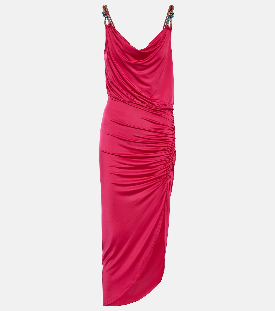 Biava beaded ruched midi dress | Veronica Beard