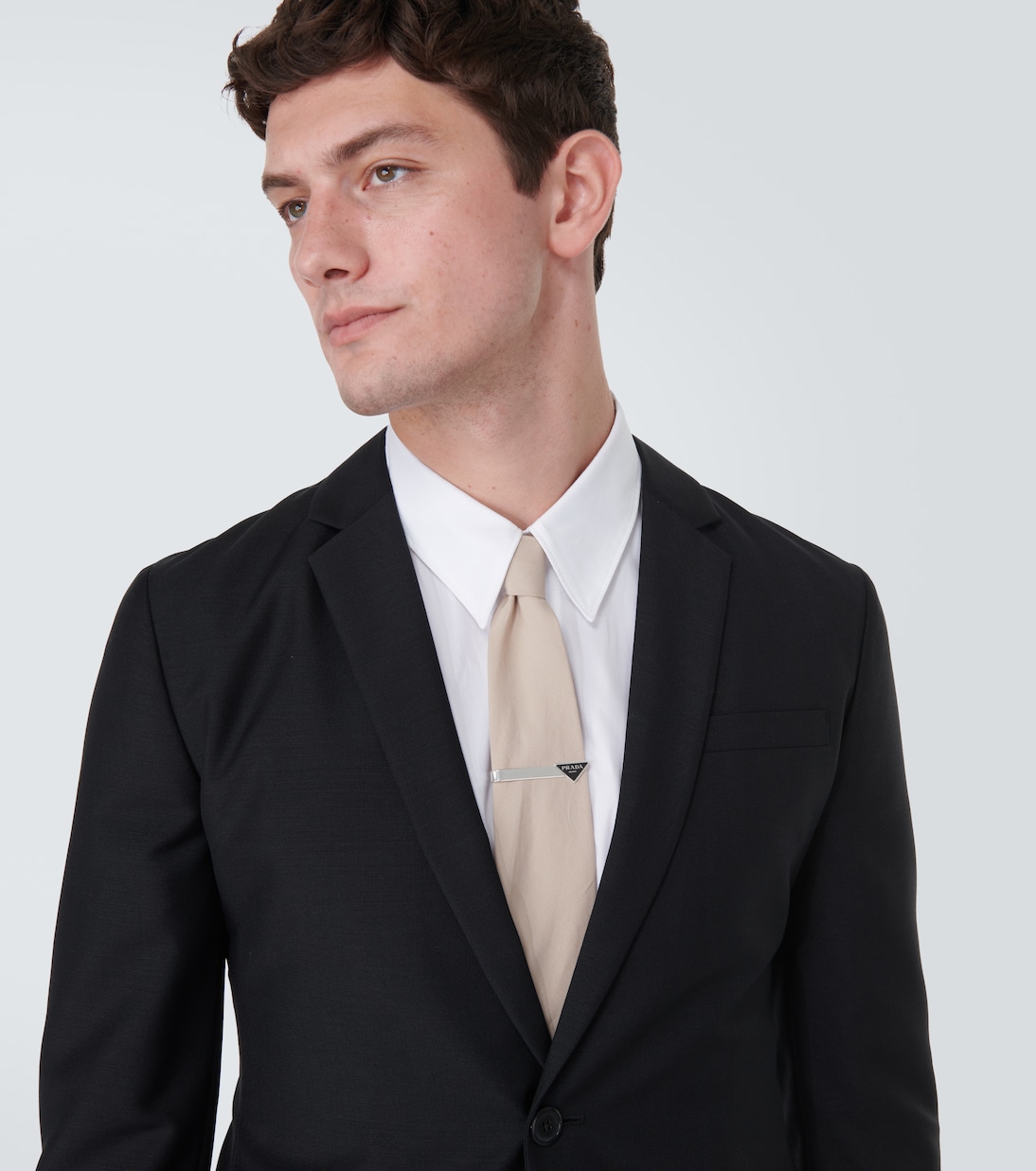Fermacravatta in argento sterling con logo | Prada