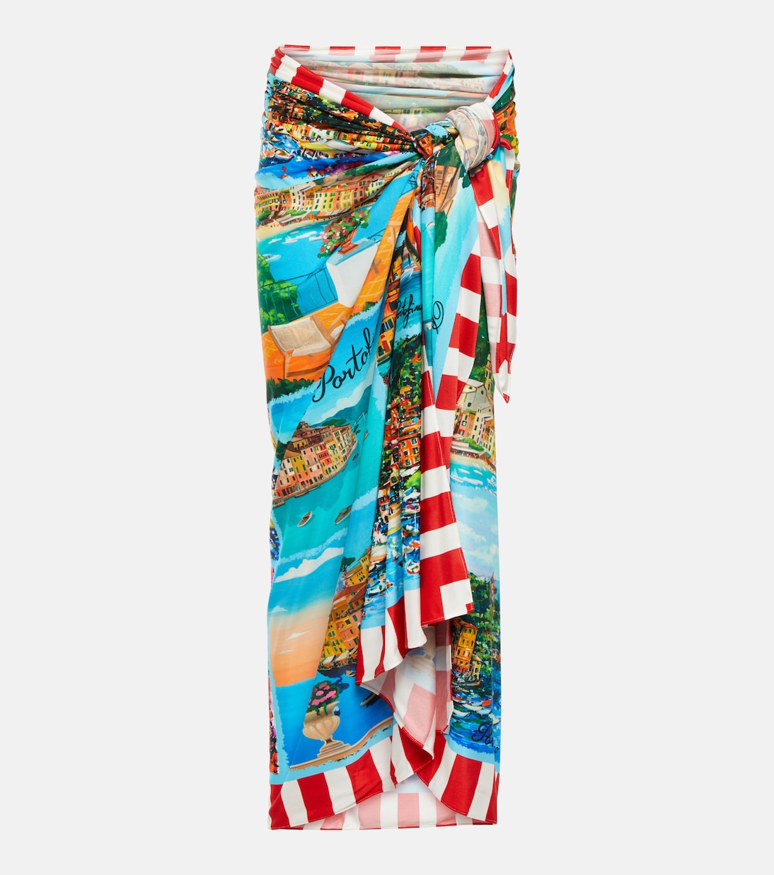 Portofino printed silk beach cover-up | Dolce&Gabbana