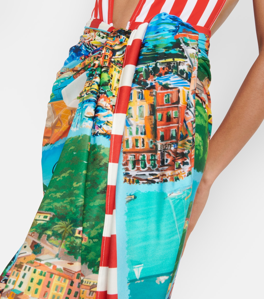Portofino printed silk beach cover-up | Dolce&Gabbana
