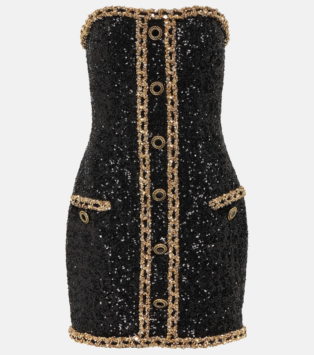 Sequined strapless minidress | Balmain