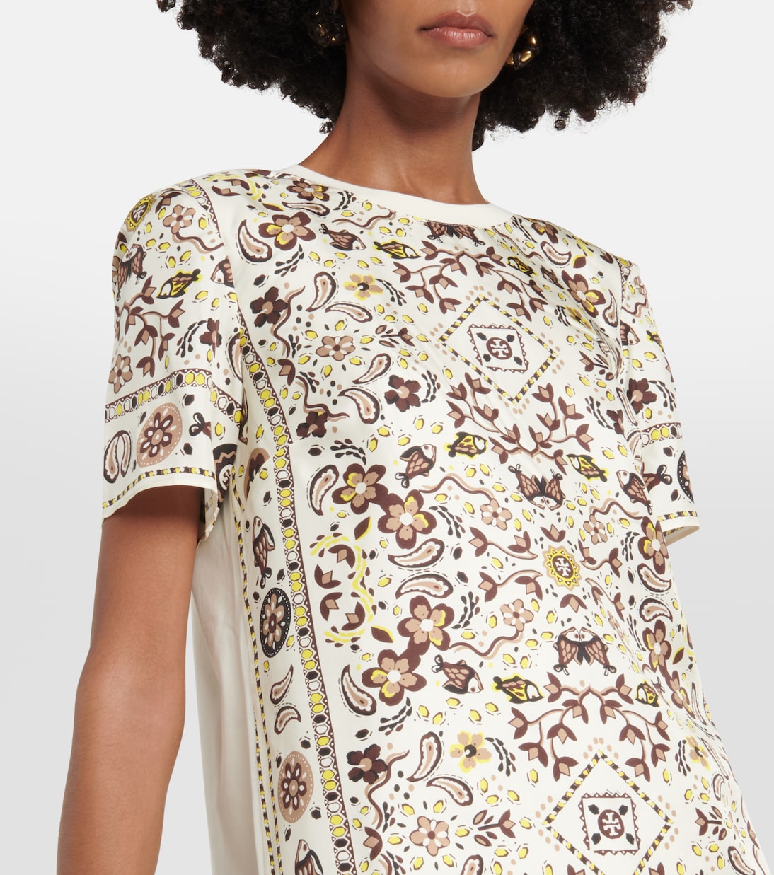 Printed silk and cotton minidress | Tory Burch