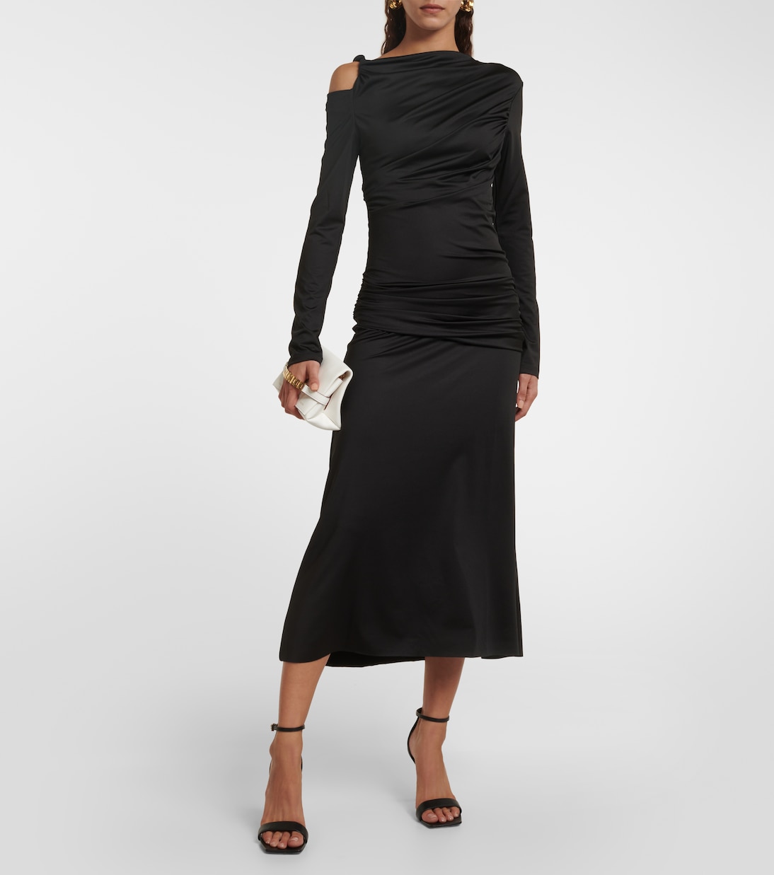 Abito midi asimmetrico in jersey | Victoria Beckham