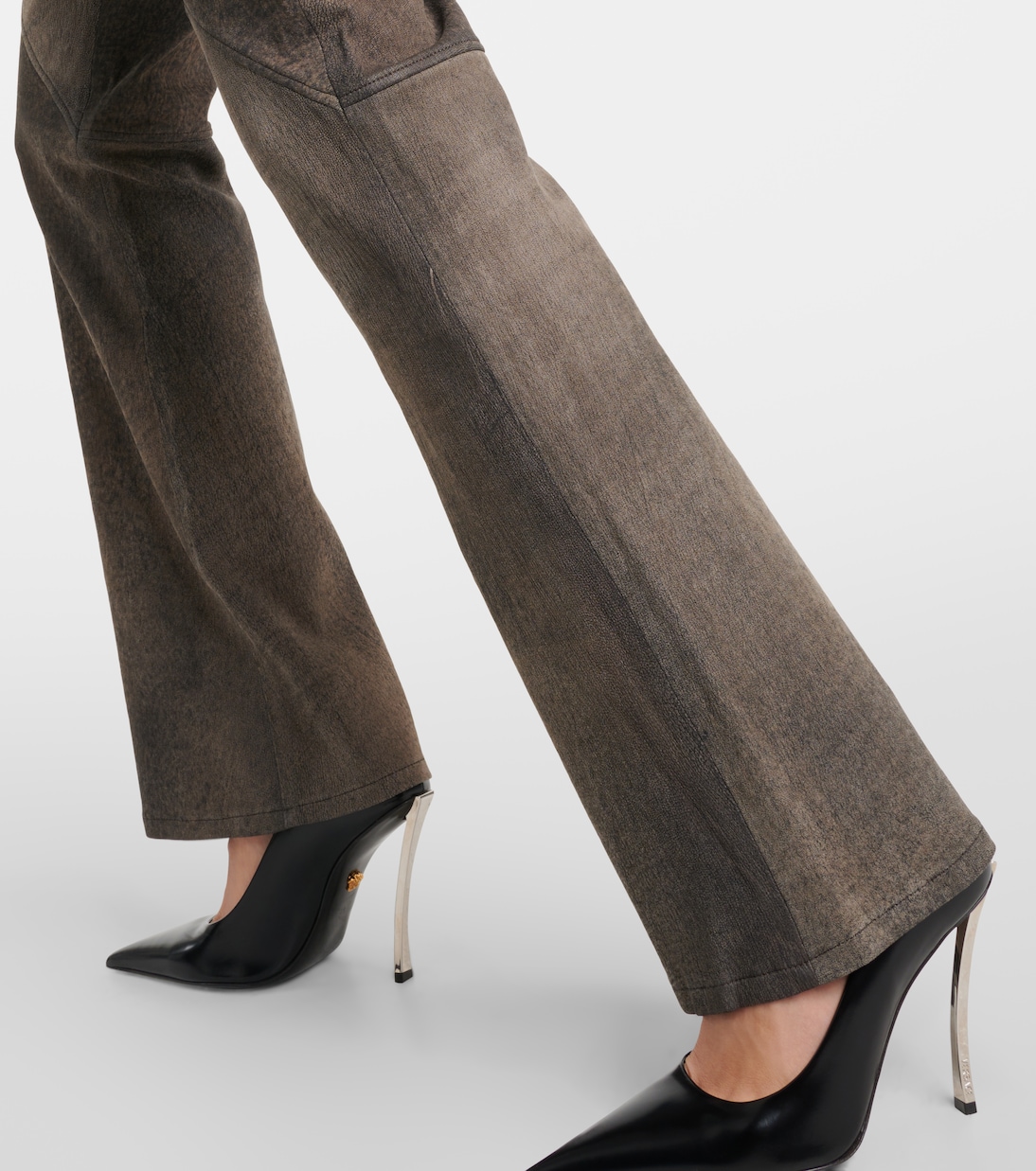 High-rise leather bootcut jeans | Re/Done