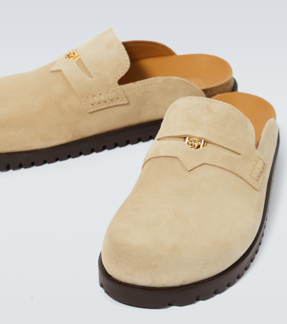 Mules Medusa in suede | Versace