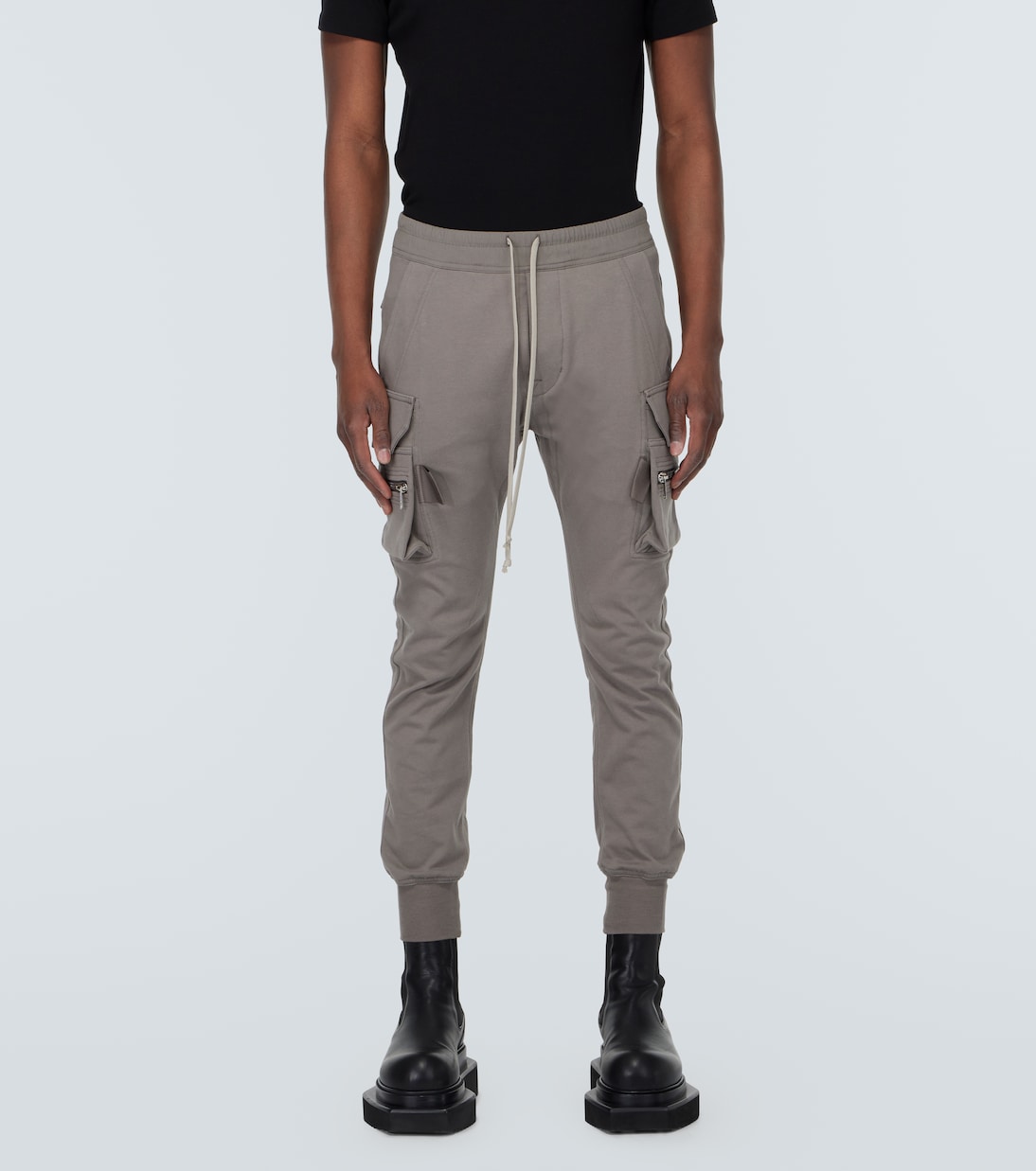 Mastodon cotton jersey cargo pants in neutrals Rick Owens Mytheresa