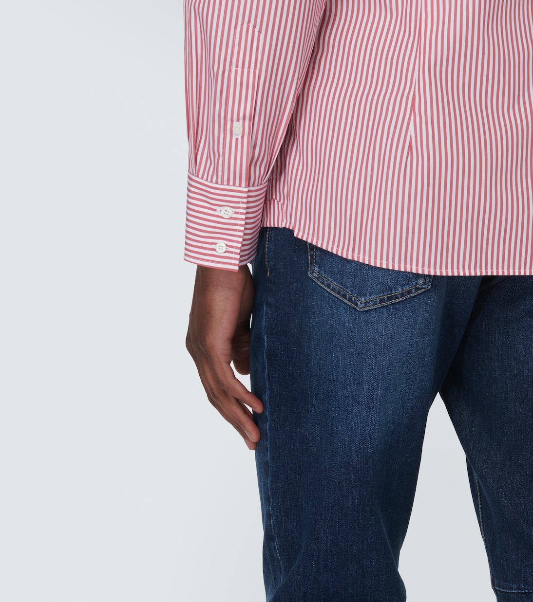 Camicia in cotone a righe | Brunello Cucinelli