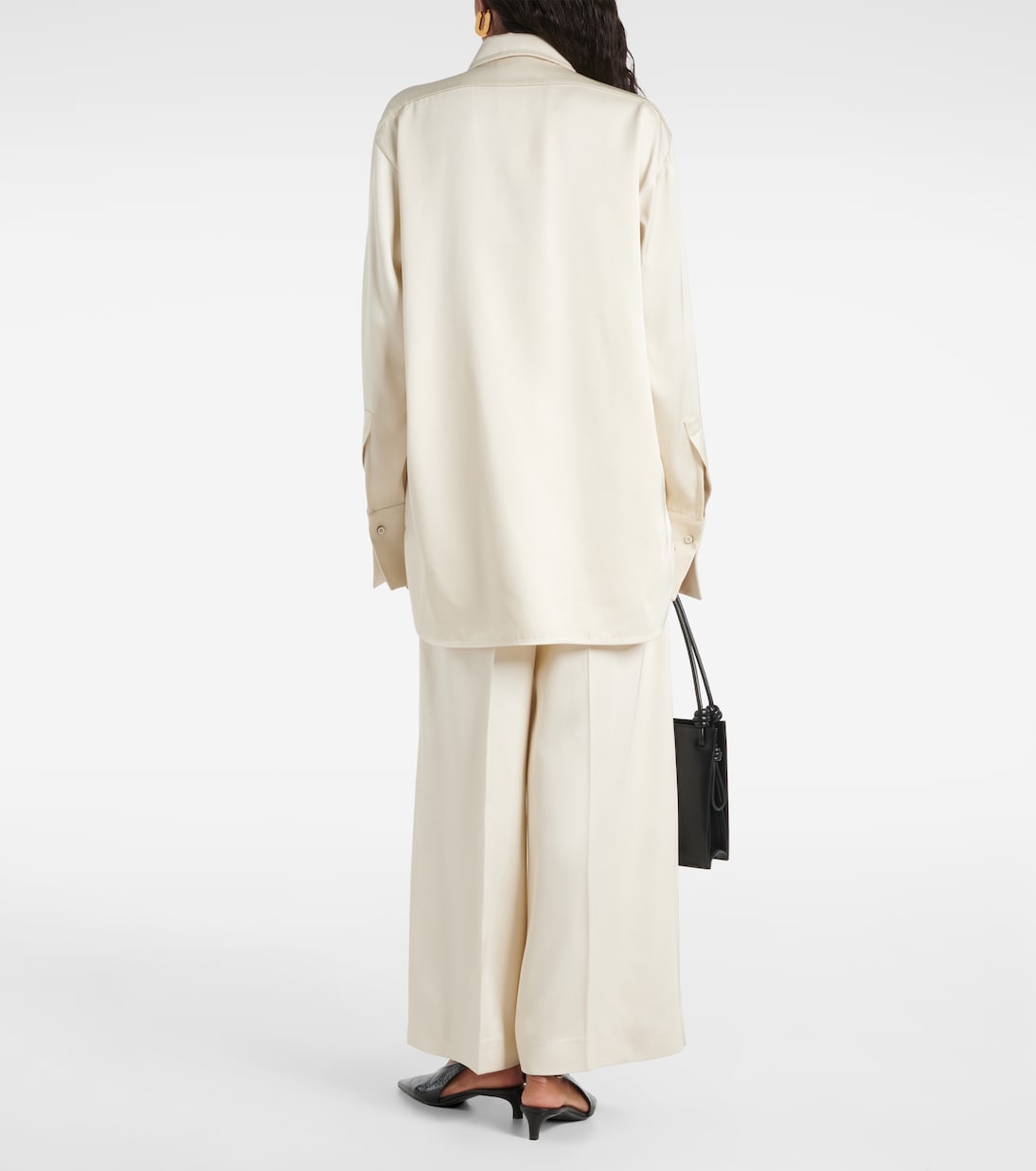 Camicia oversize in raso | Jil Sander