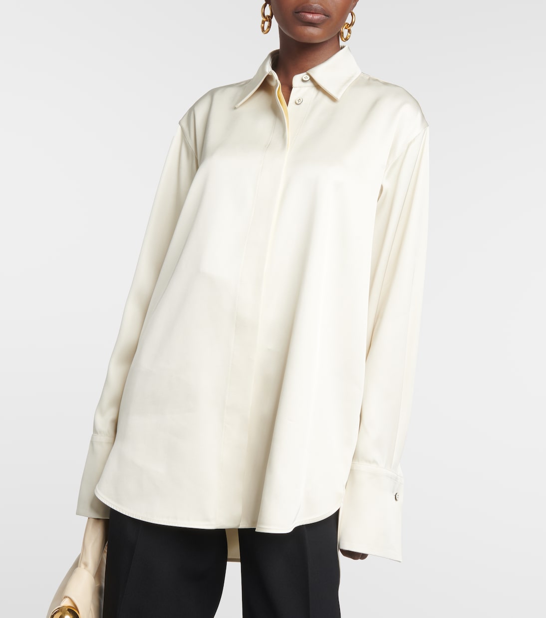 Camicia oversize in raso | Jil Sander