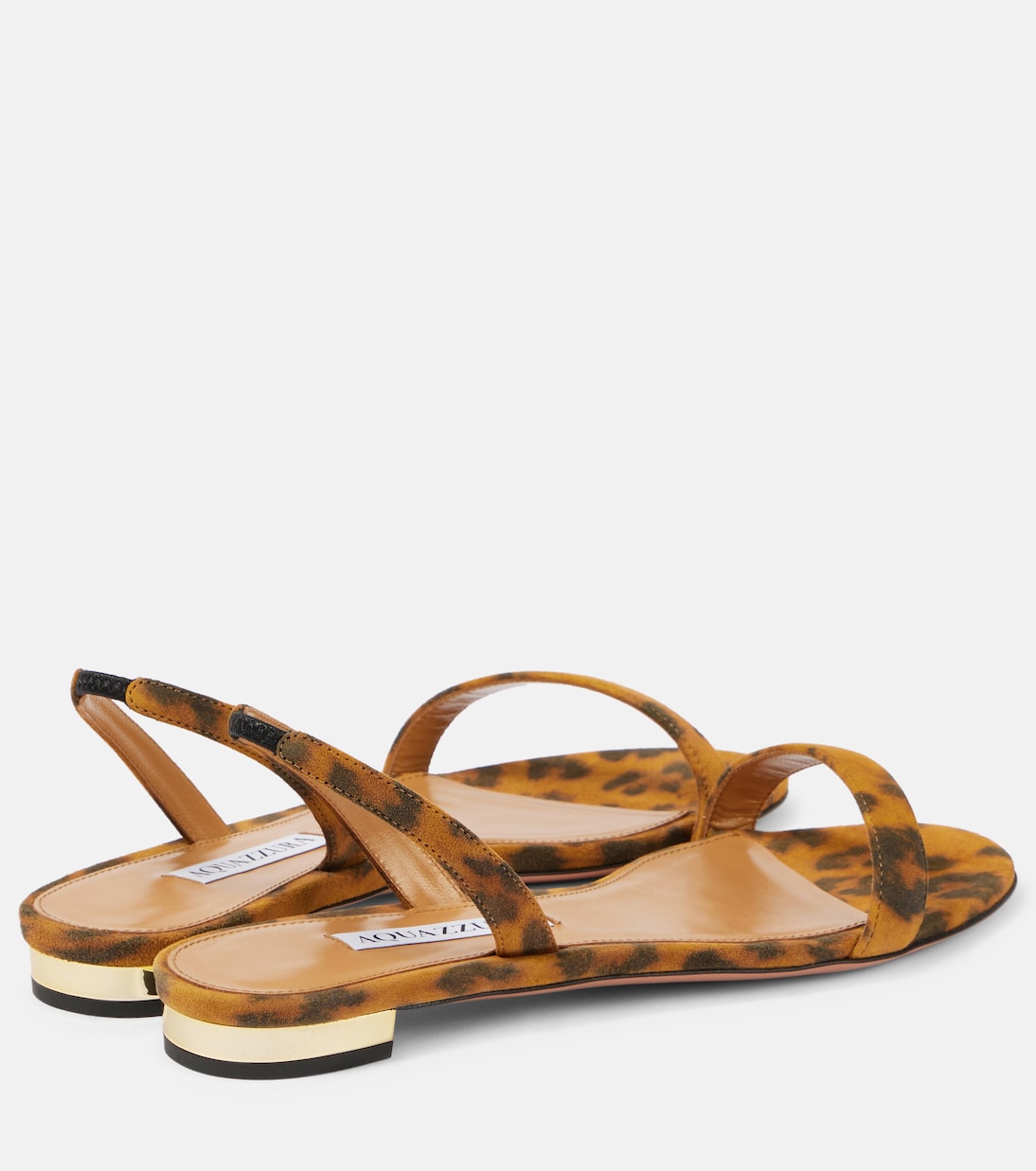 So Nude leopard-print suede sandals | Aquazzura