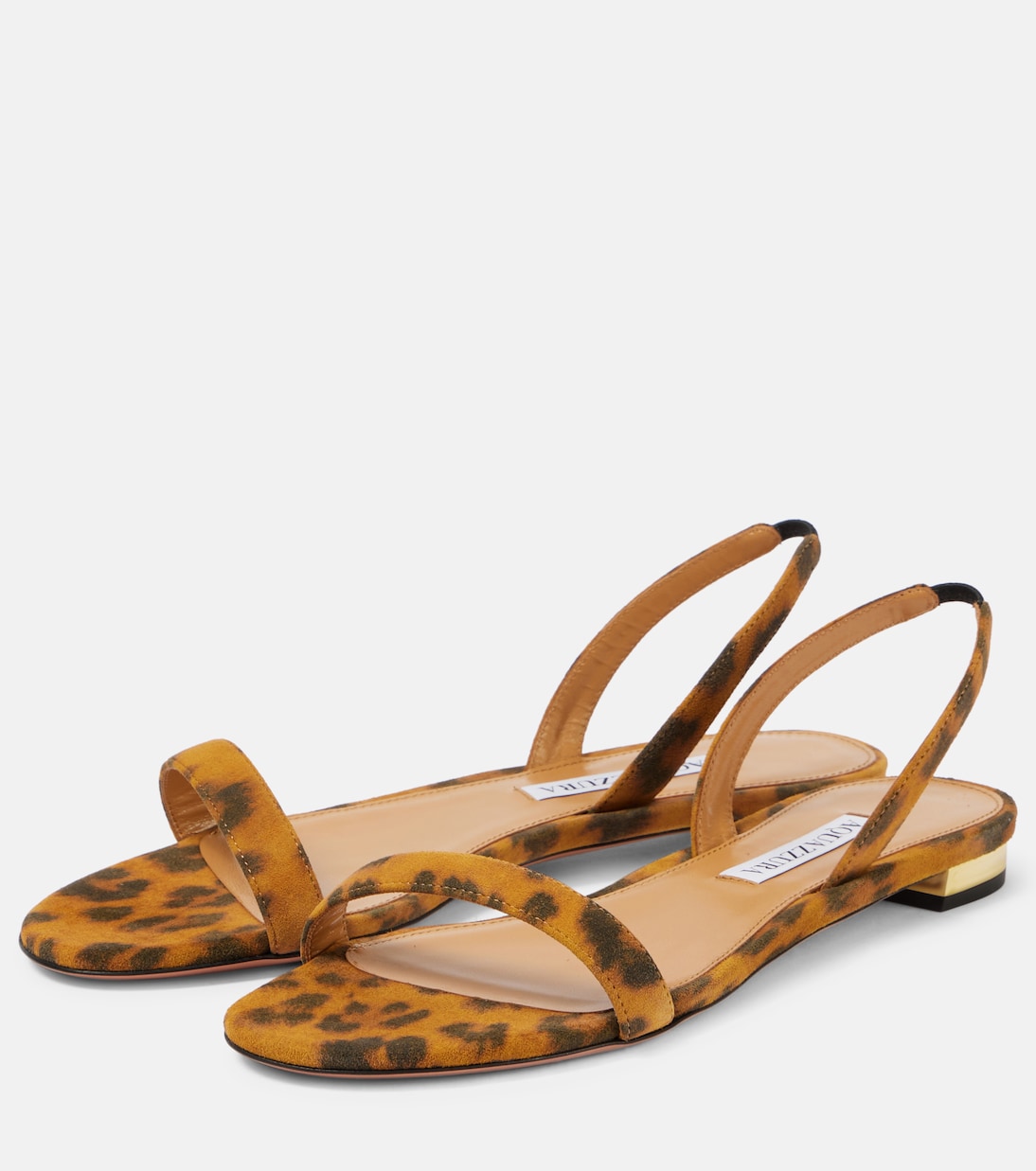 So Nude leopard-print suede sandals | Aquazzura