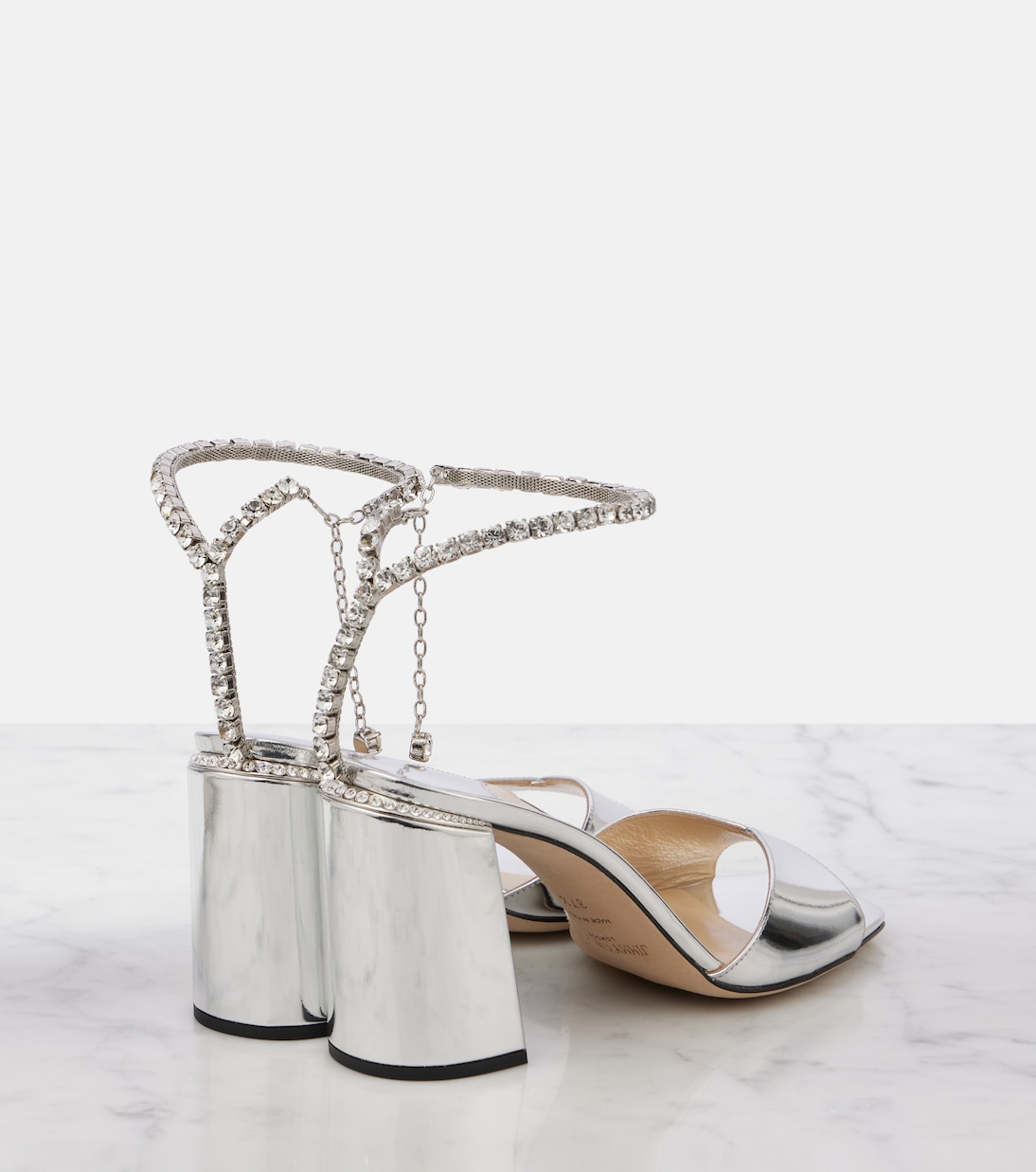 Pumps in pelle Saeda 85 con cristalli | Jimmy Choo