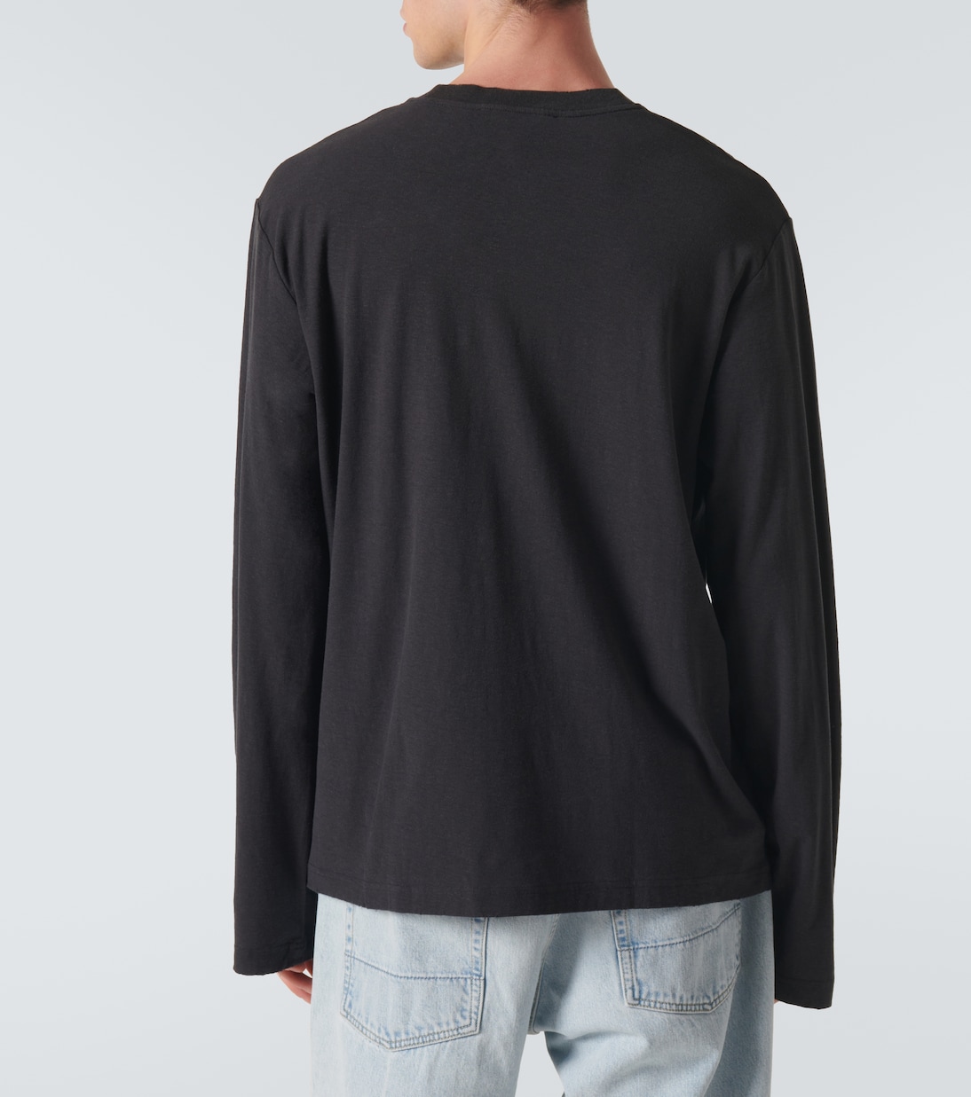 Logo distressed jersey T-shirt in black - Acne Studios