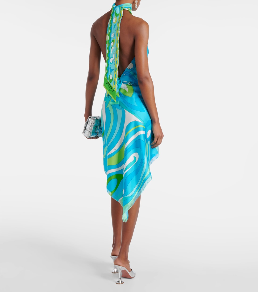 Top Vivara imprimé en satin de soie | Pucci