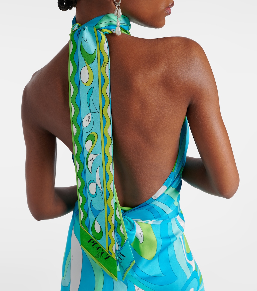 Top Vivara imprimé en satin de soie | Pucci