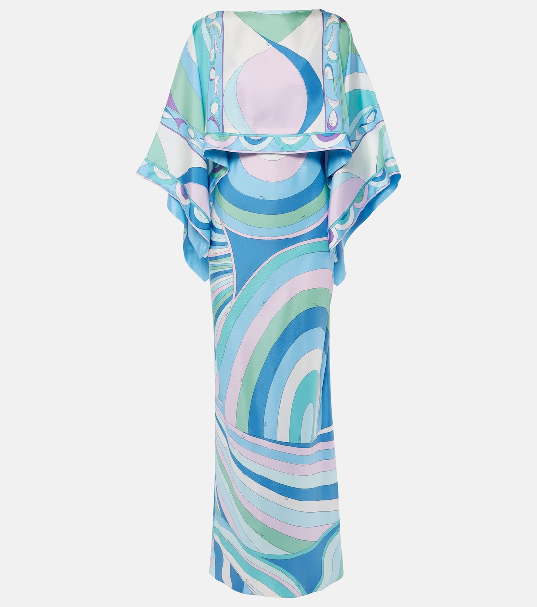 Abito lungo Iride And Pesci in twill di seta | Pucci