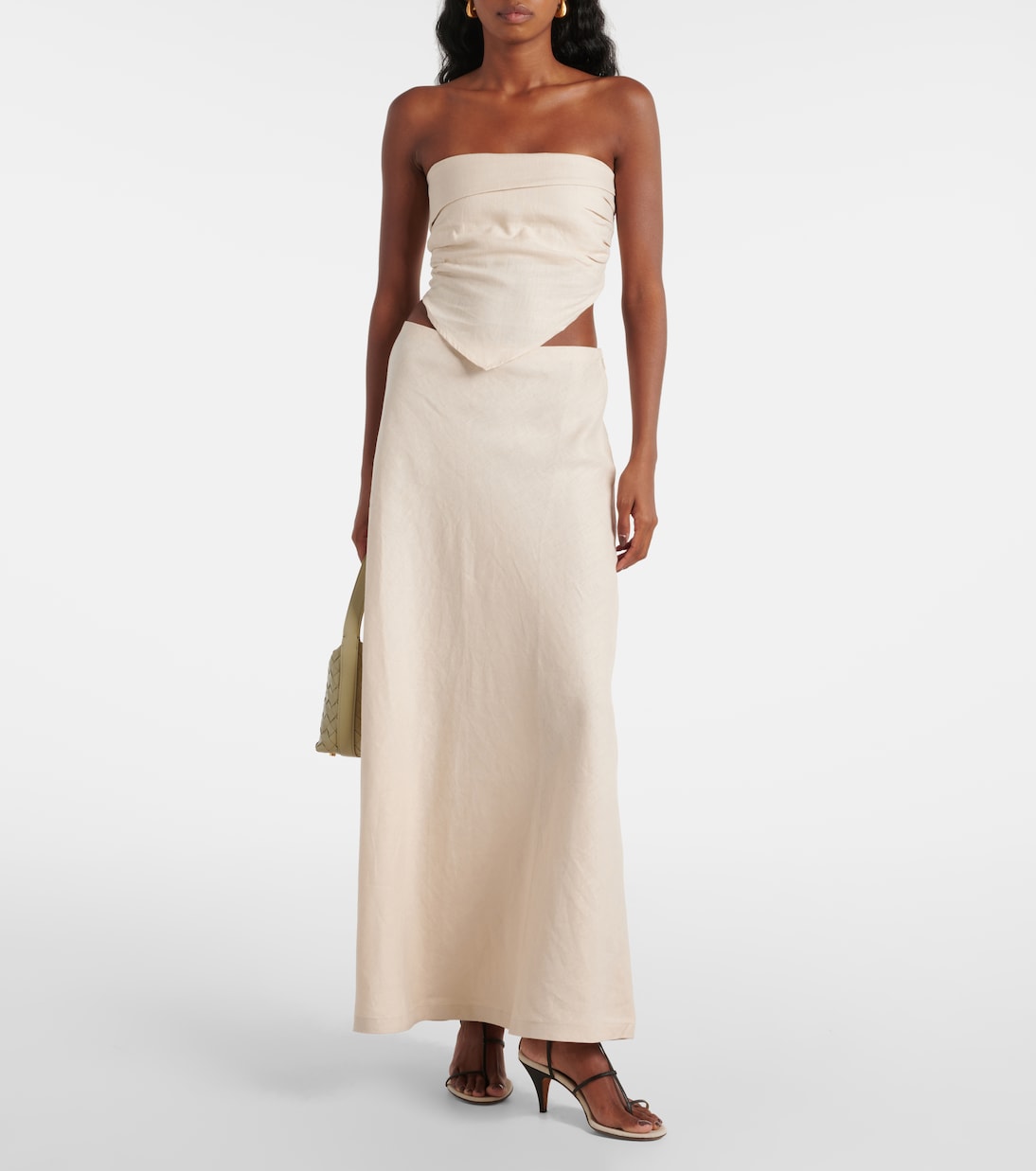 Antibes low-rise linen maxi skirt | Faithfull