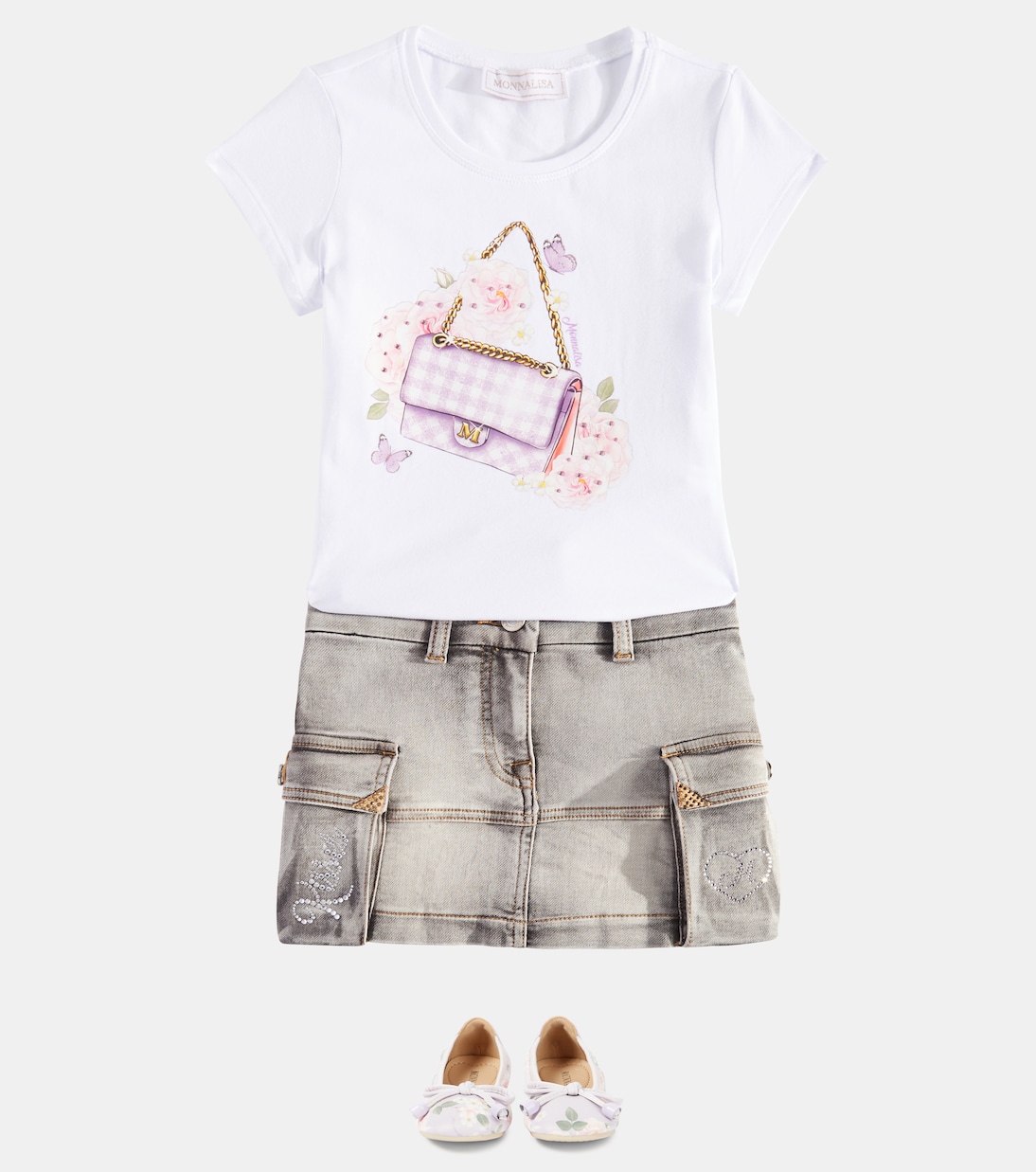 Gonna di jeans cargo | Monnalisa