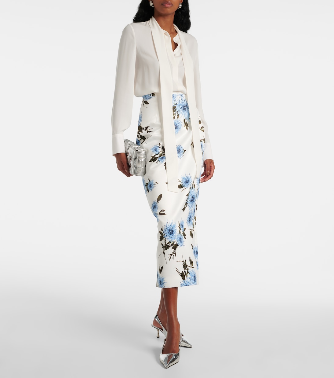 Falda midi Lorelei floral | Emilia Wickstead