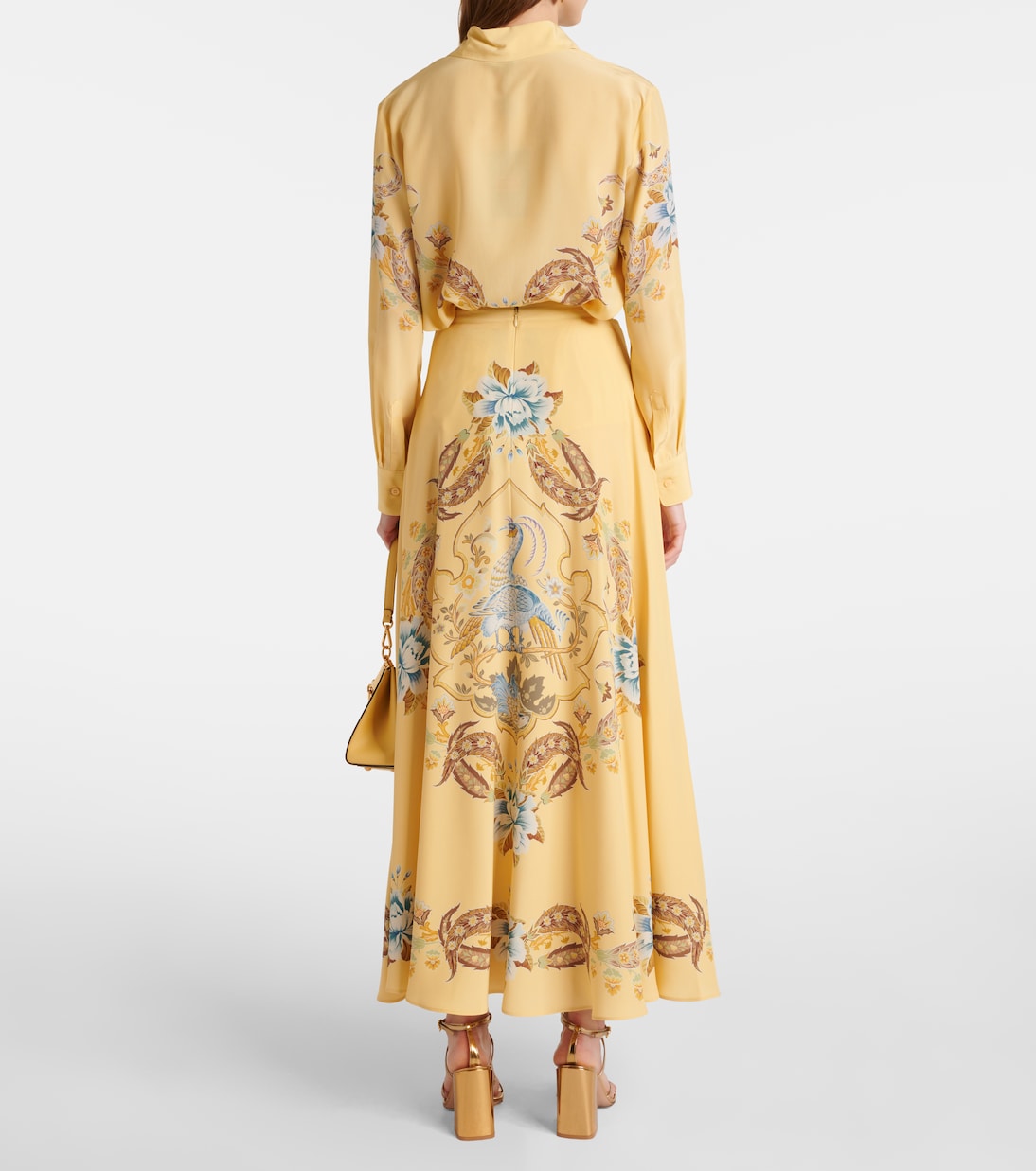 Gonna lunga in seta con stampa | Etro