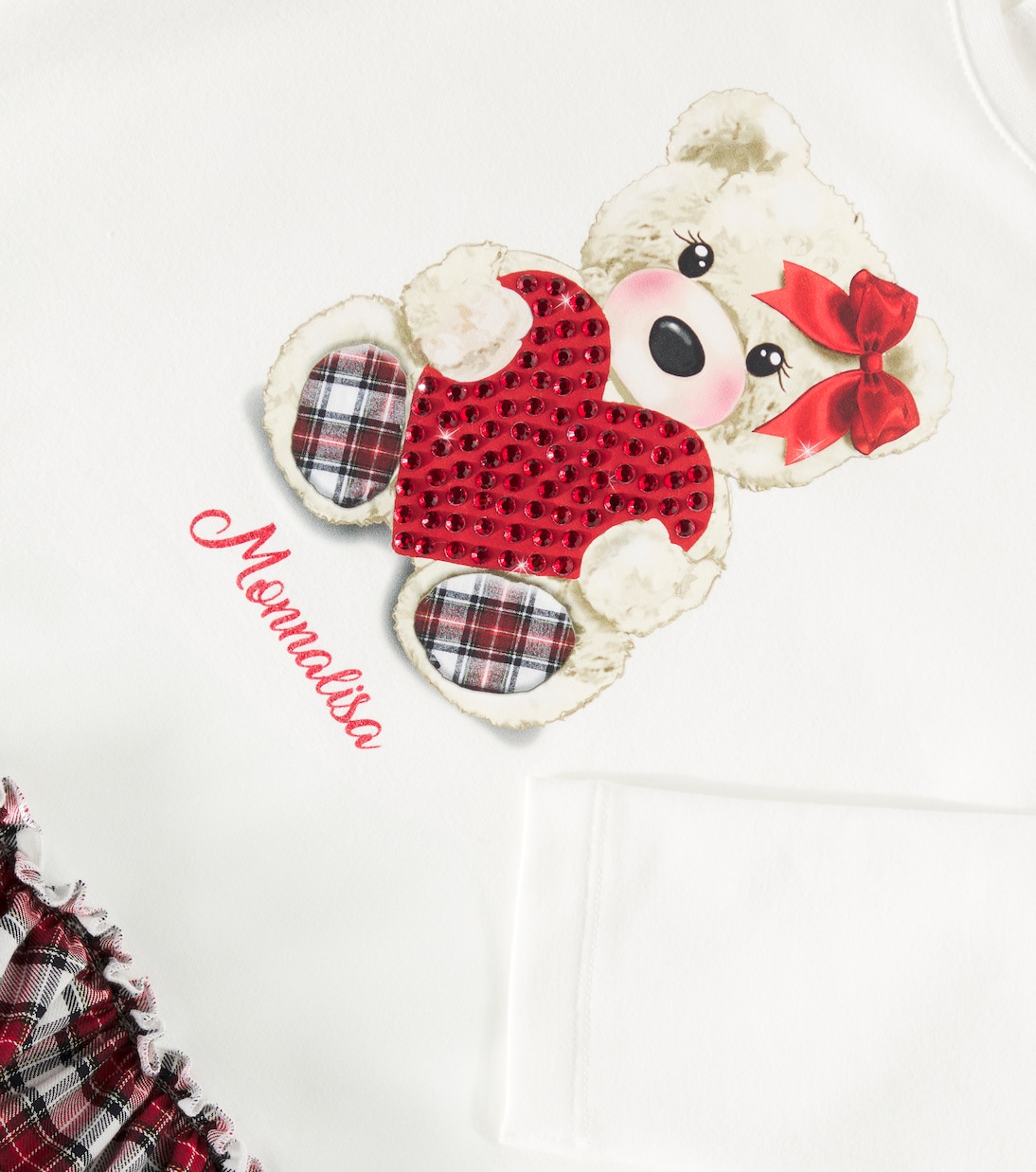 Abito in misto cotone a balze con stampa | Monnalisa