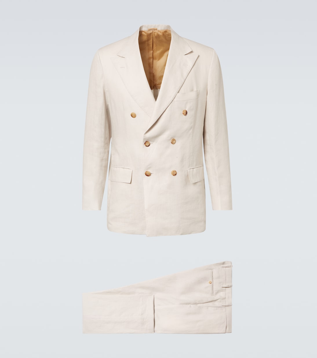 Double-breasted linen suit | Kiton