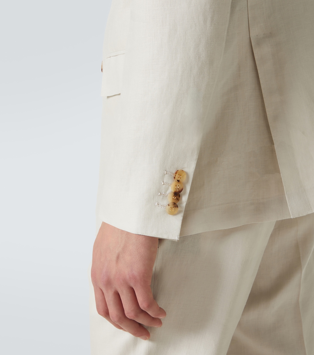 Double-breasted linen suit | Kiton