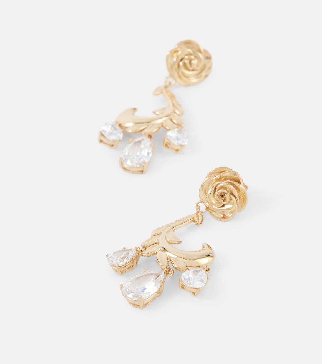 Boucles d'oreilles en plaqué or à cristaux | Magda Butrym