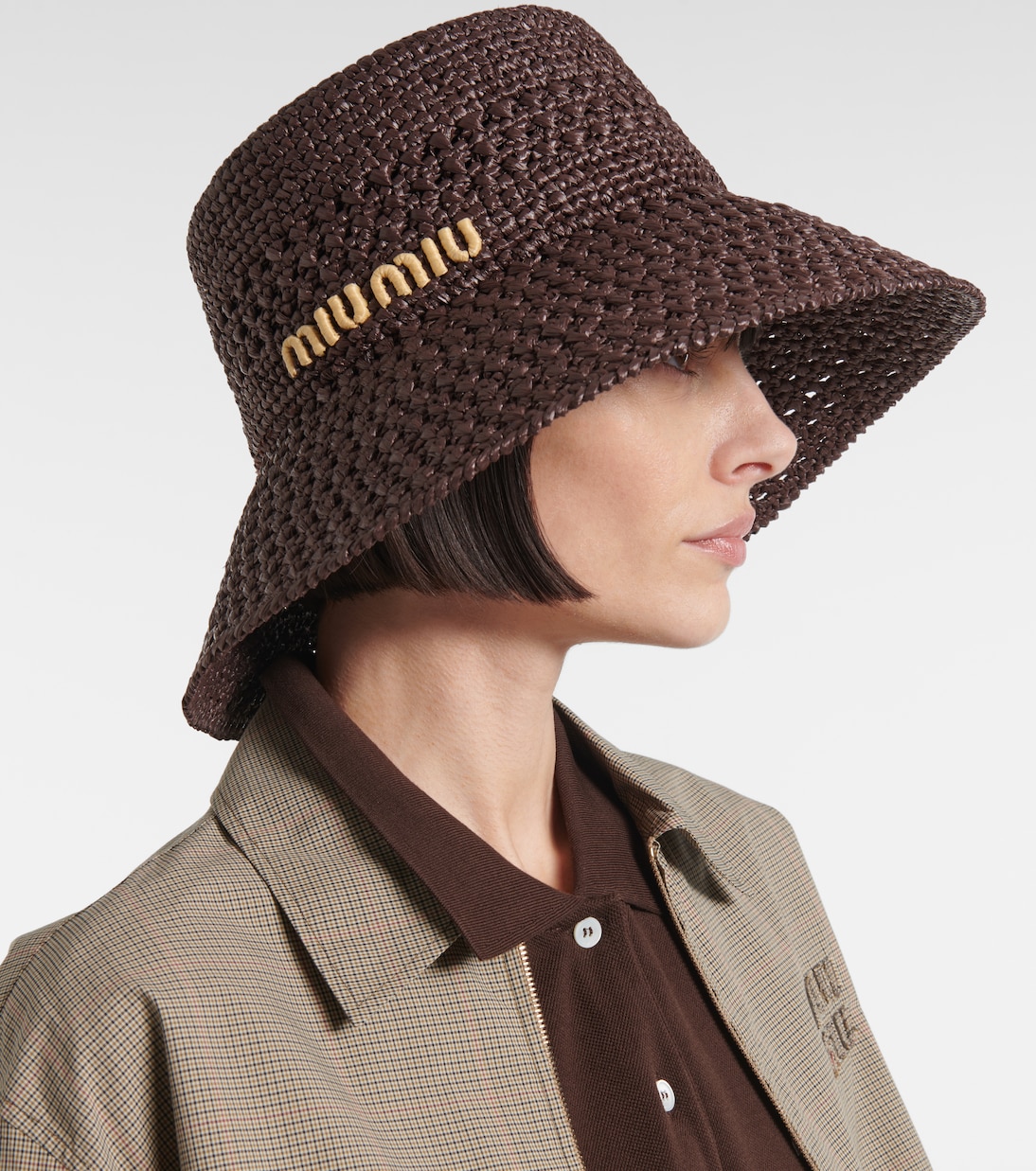 Cappello da pescatore con logo | Miu Miu
