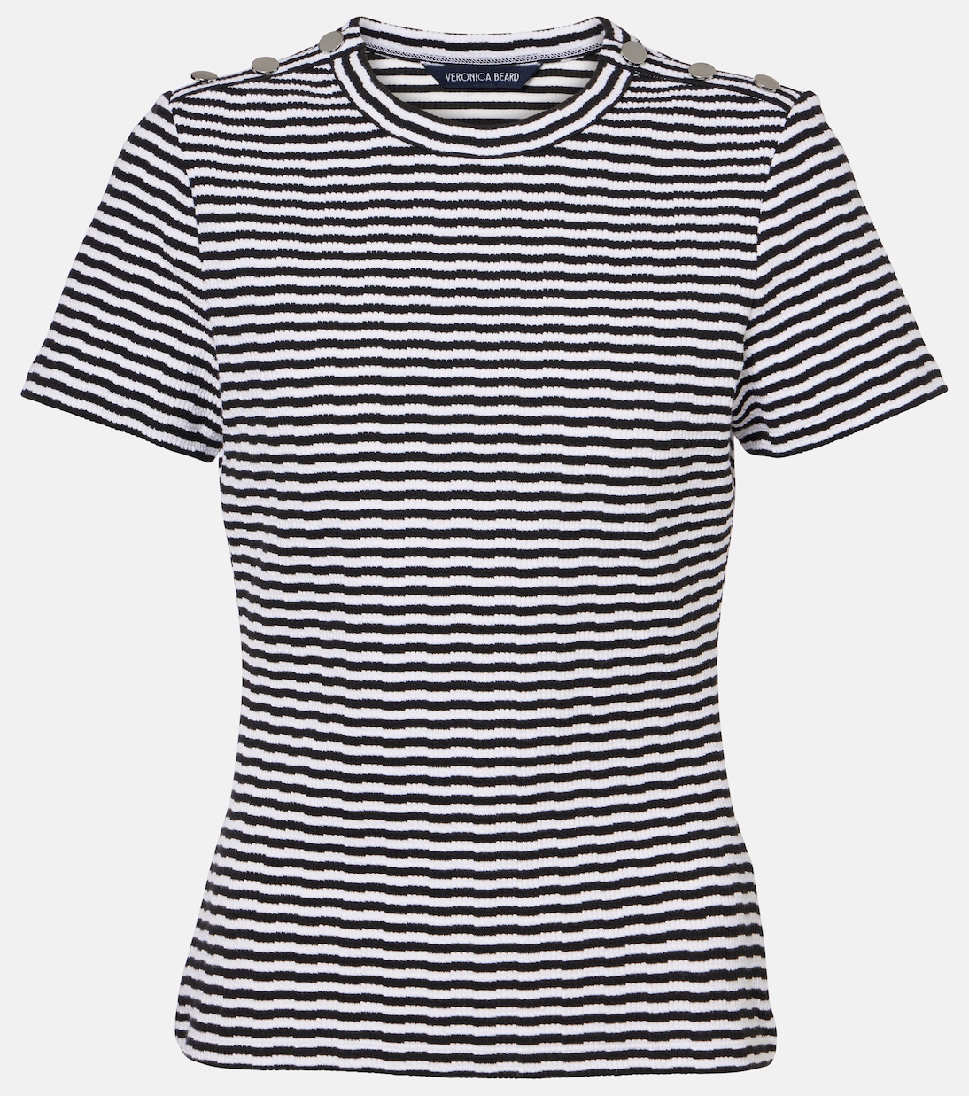T-shirt Draya in misto cotone a righe | Veronica Beard