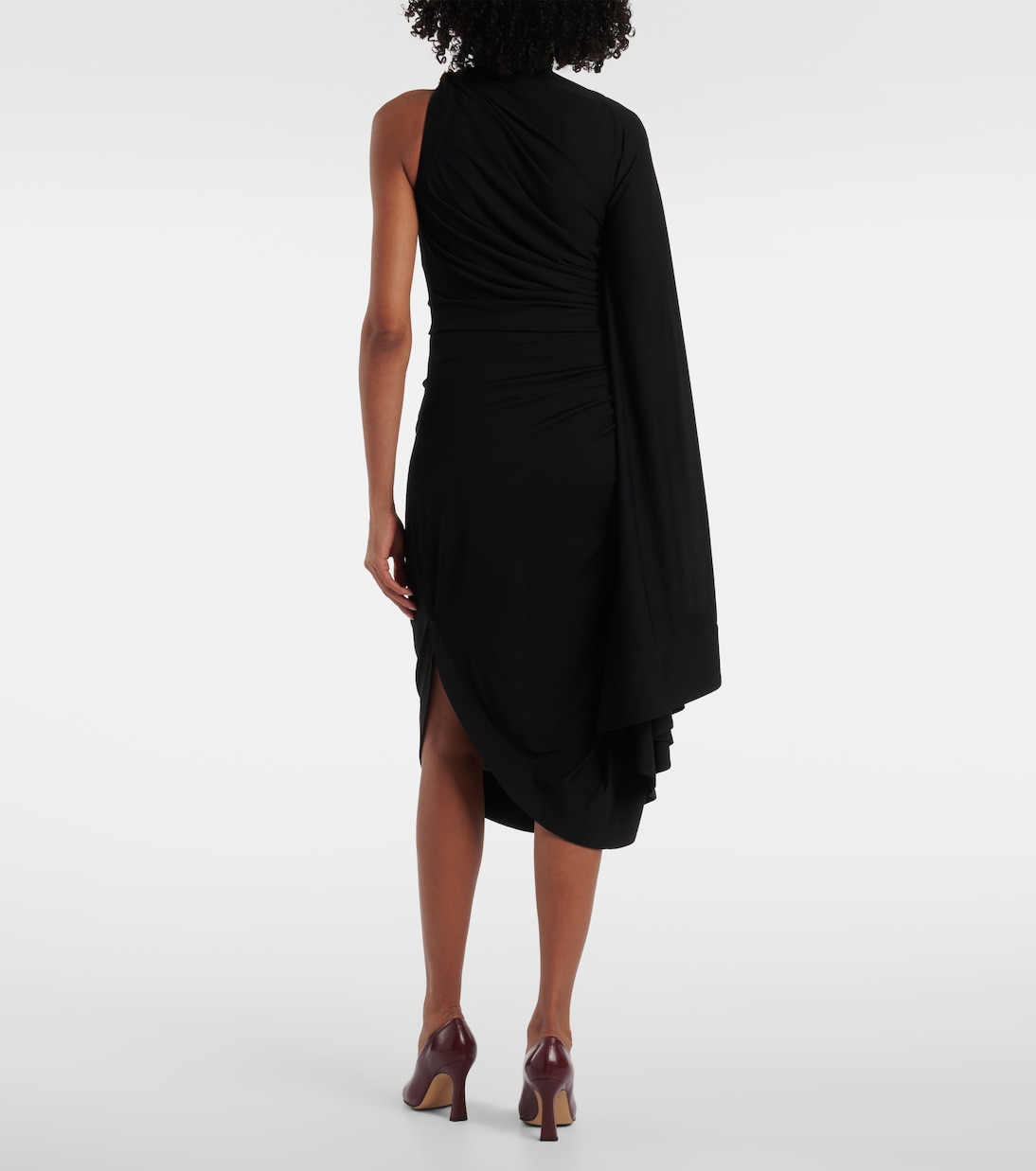 Embellished draped jersey midi dress | Bottega Veneta