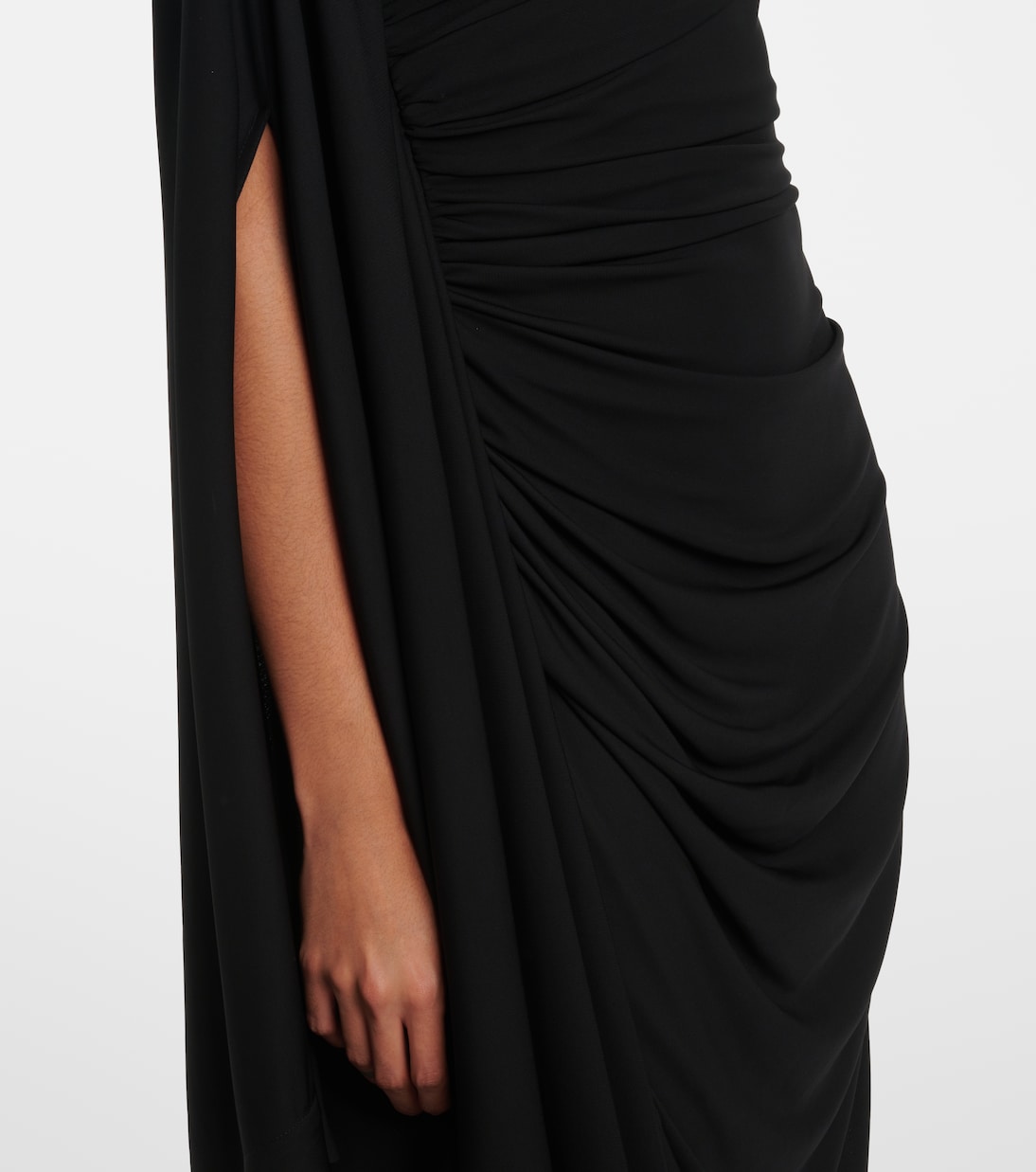 Embellished draped jersey midi dress | Bottega Veneta