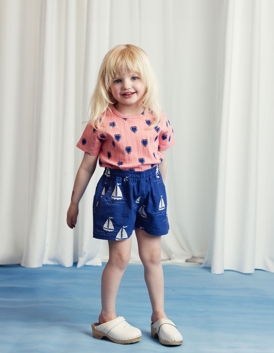 T-shirt Outline Hearts in misto cotone | Mini Rodini