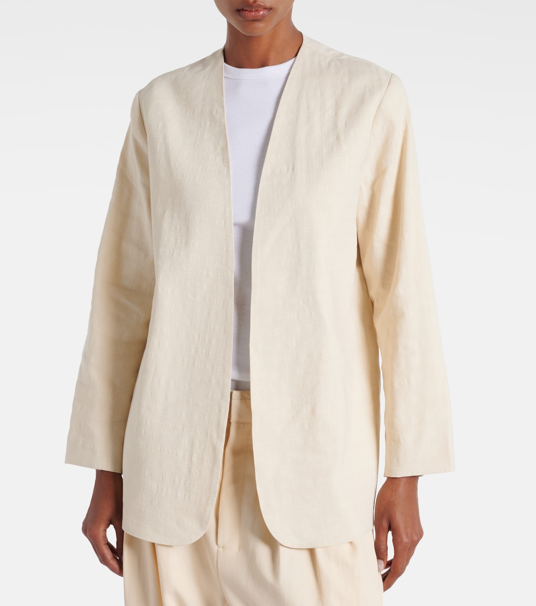Belle linen-blend jacket | Leset