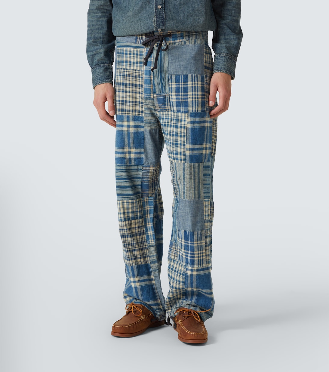 Pantaloni in cotone e lino patchwork | RRL