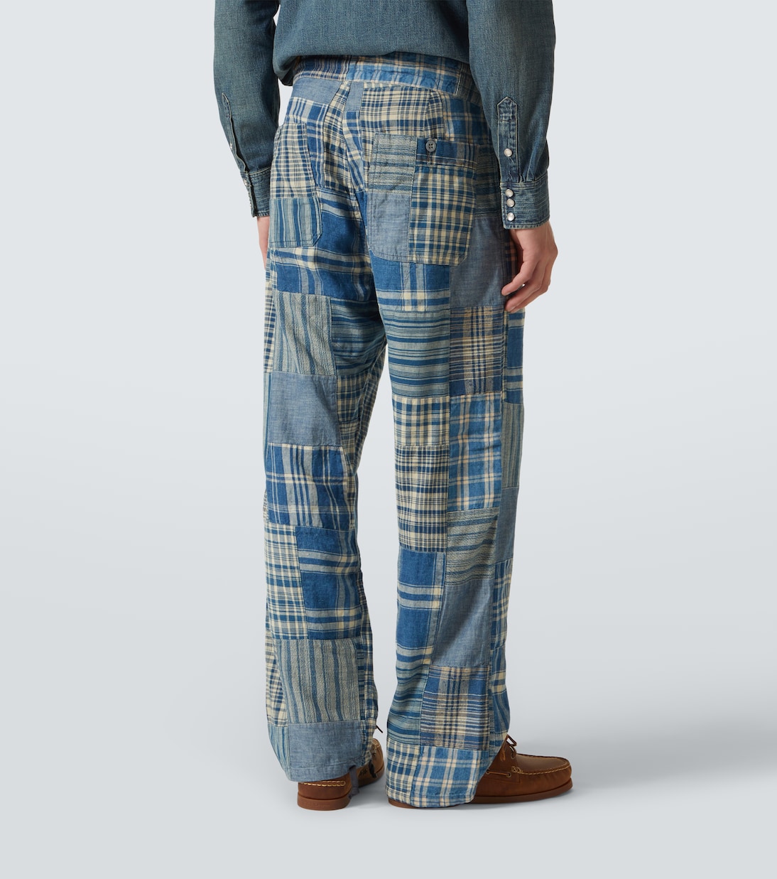 Pantaloni in cotone e lino patchwork | RRL
