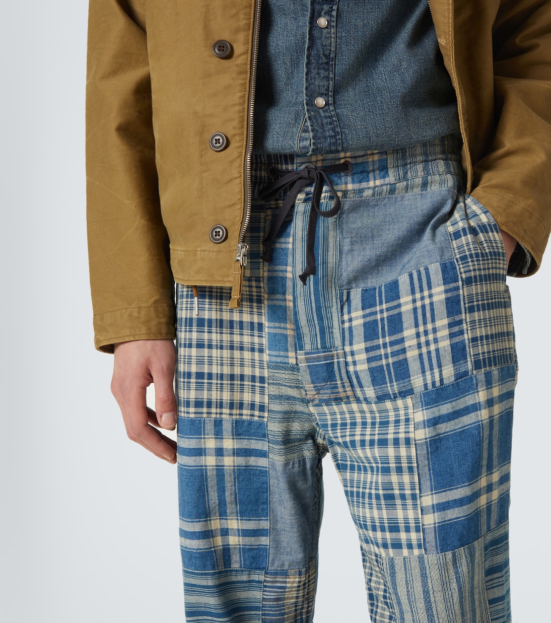 Pantaloni in cotone e lino patchwork | RRL