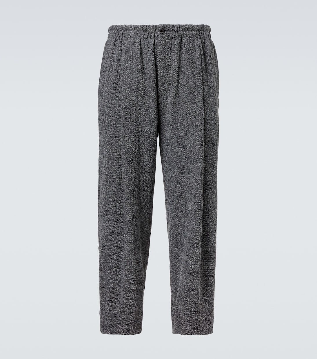Pantalon ample en soie et coton mélangés | Giorgio Armani