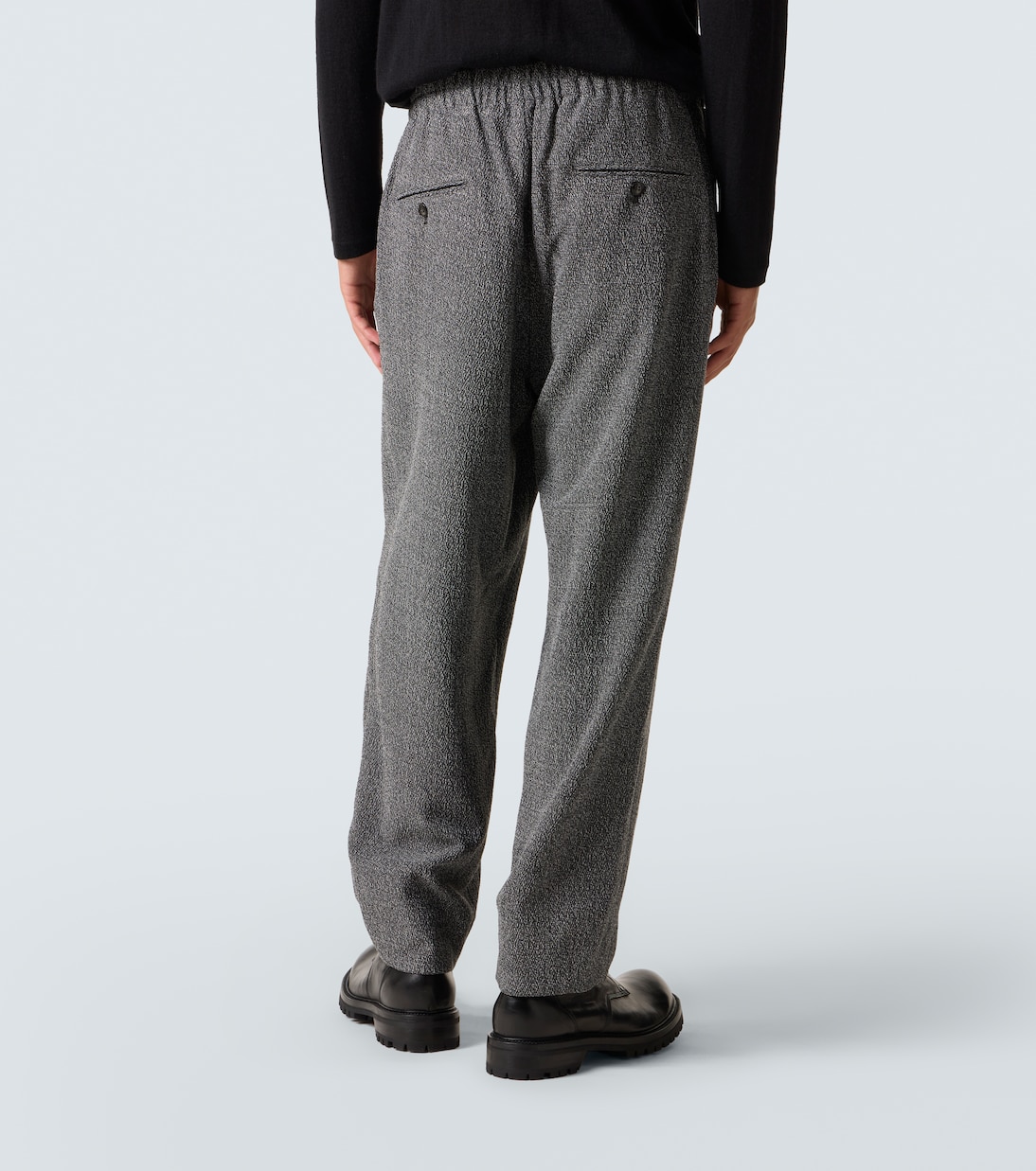 Pantalon ample en soie et coton mélangés | Giorgio Armani