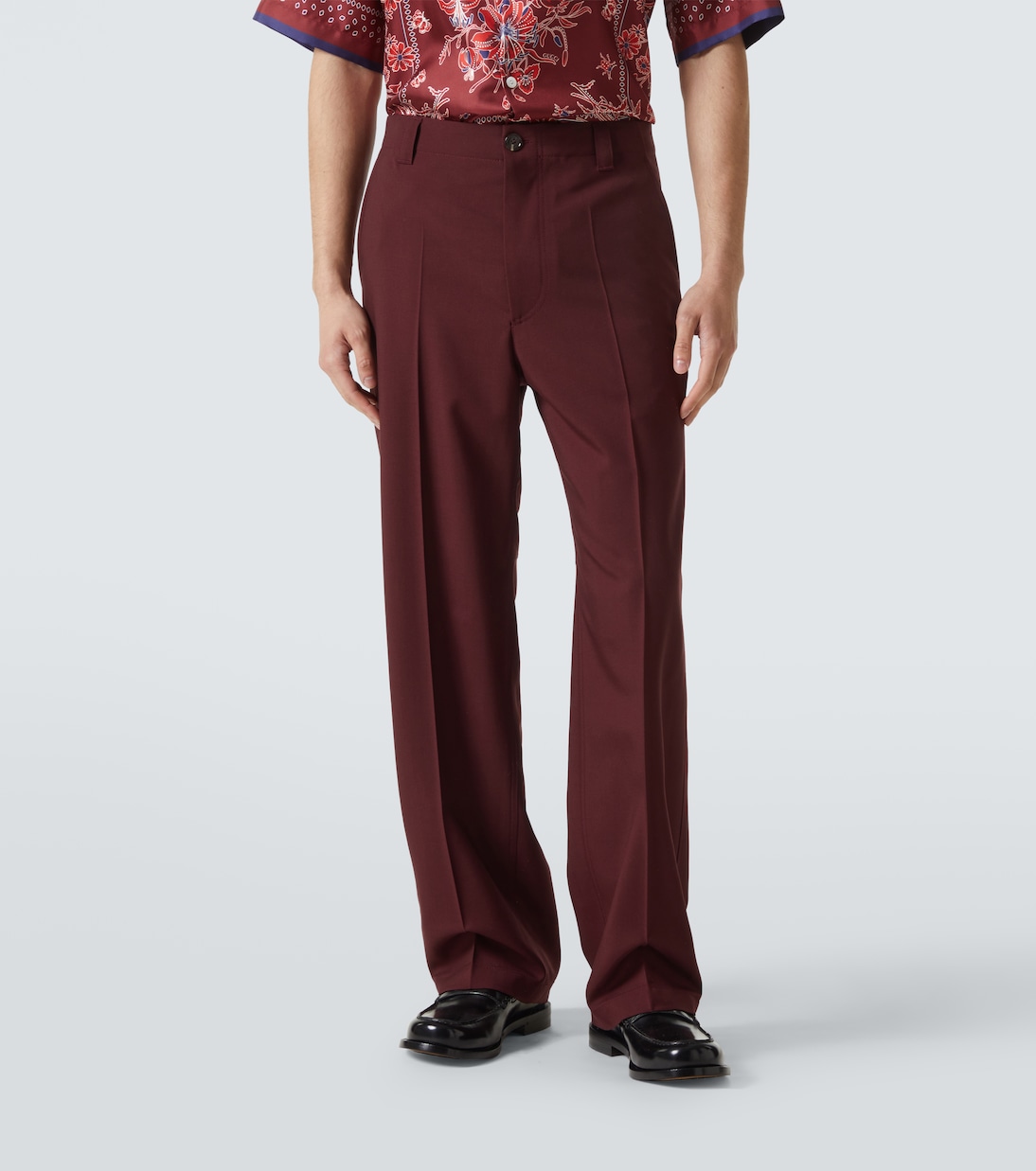 Wool gabardine straight pants | Gucci