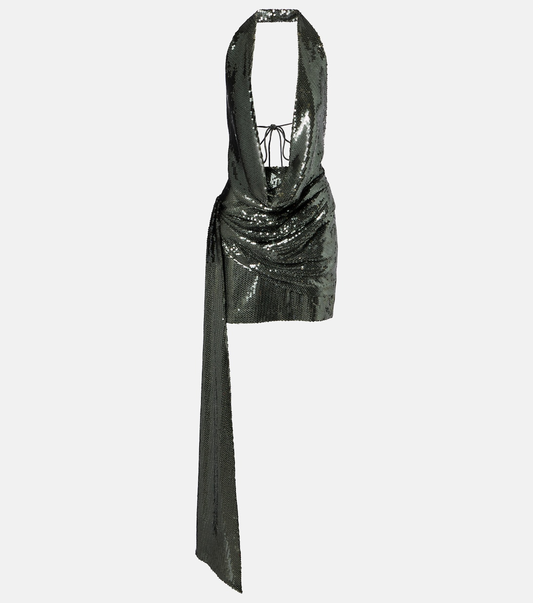 Draped halterneck sequined minidress | Alex Perry