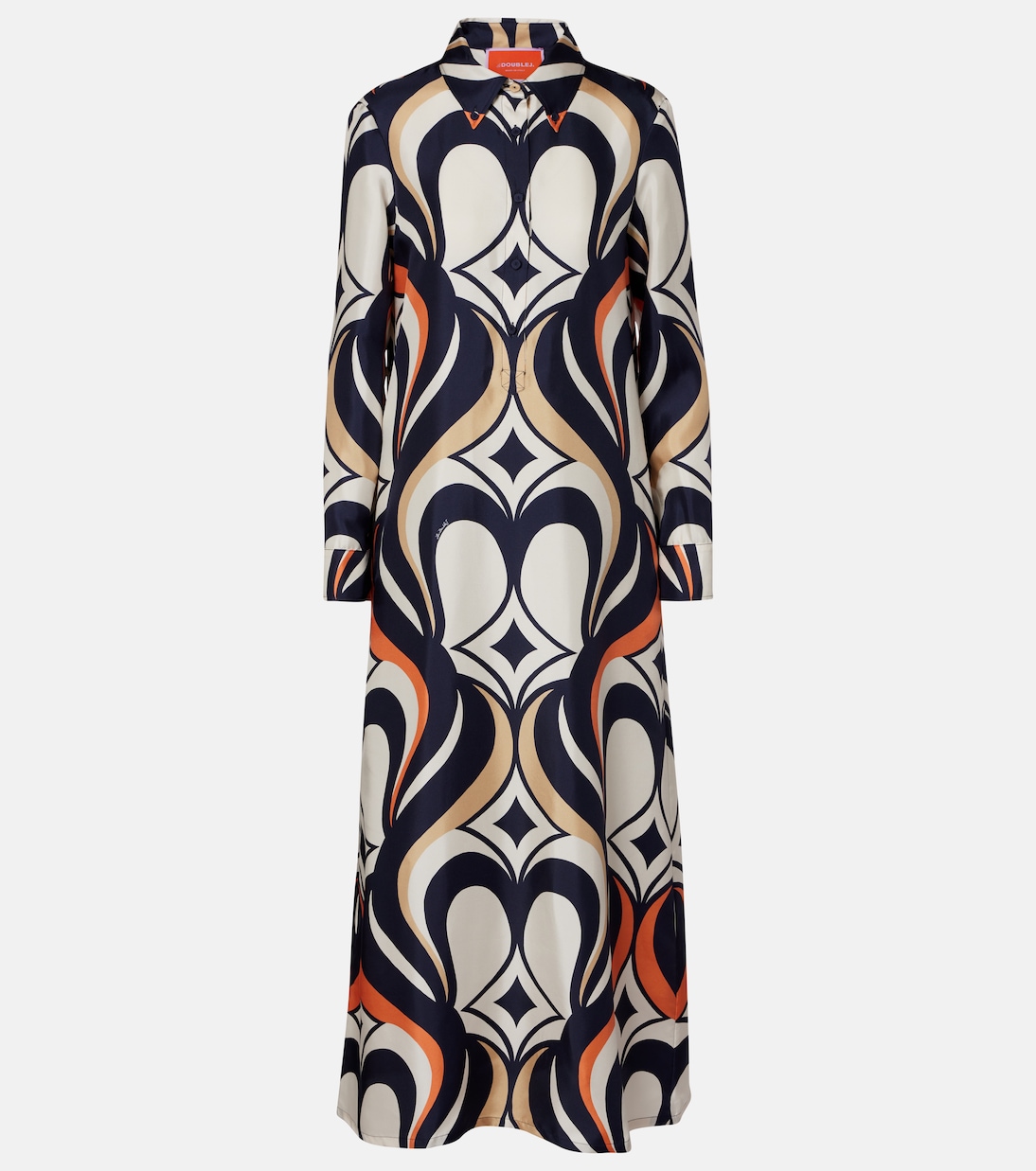 Chemise Swing printed silk shirt dress | La DoubleJ