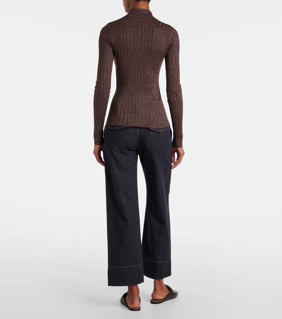 Ribbed-knit cashmere and silk-blend top | Brunello Cucinelli